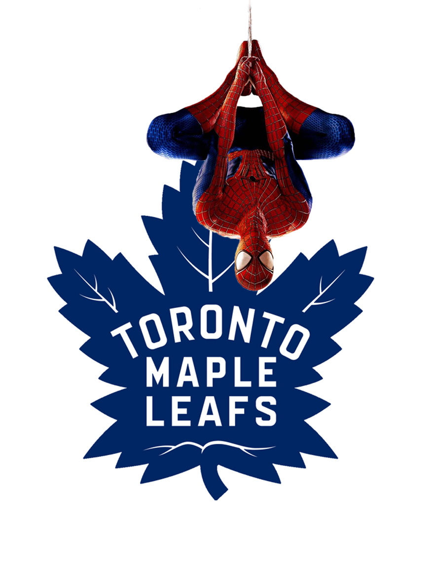 Toronto Maple Leafs Spider Man Logo vinyl decal